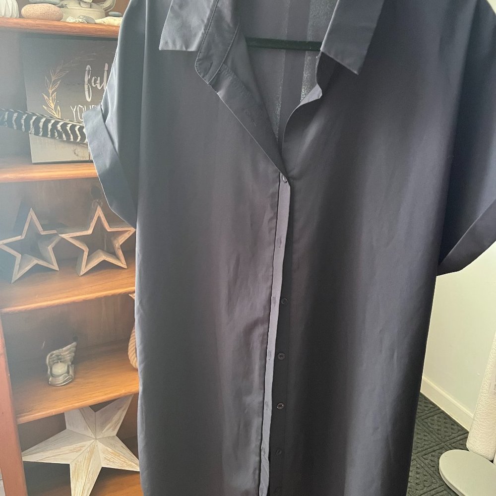 1X Navy-Blue Button-Down dress (FREE SHIPPING)